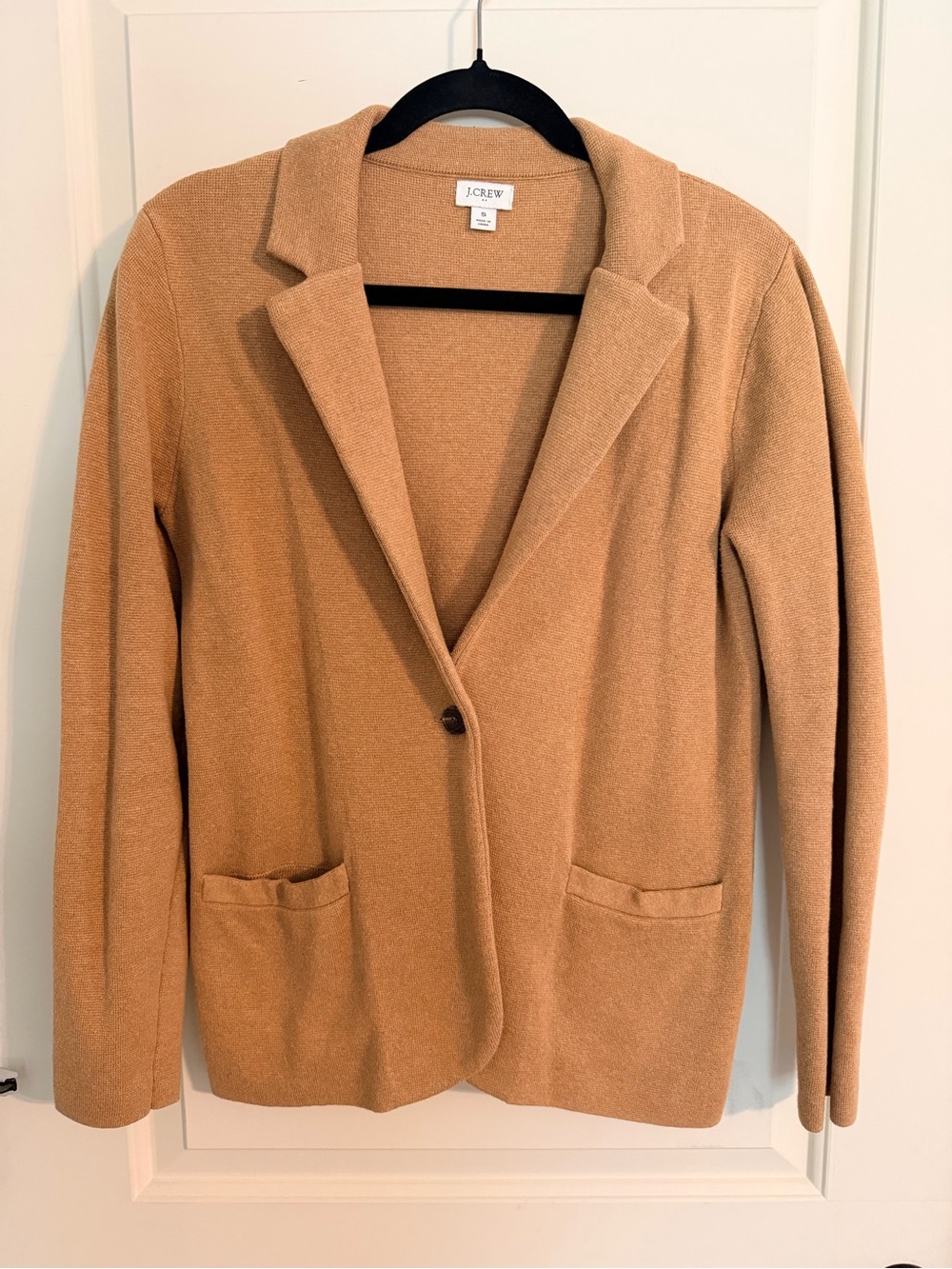 J. Crew Women's Camel Blazer Knit Jacket